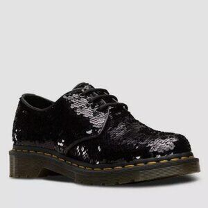 Dr. Martens 1461 Sequin Shoes Black Silver Size 7